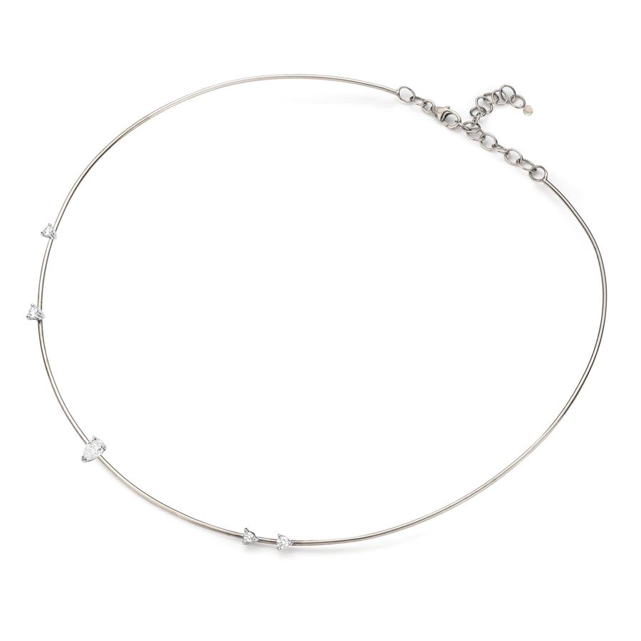 White gold 'Balance' necklace BALANCE | CL GIRAU18B GC CT. 0,32